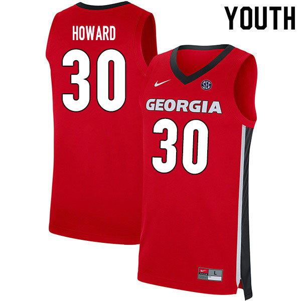 2020 Youth #30 Mike Peake Georgia Bulldogs College Basketball Jerseys Sale-Red - Click Image to Close